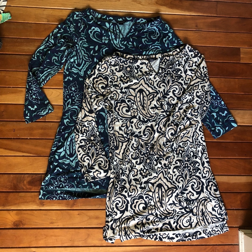 Bundle - Lands’ End Long Sleeve Swim Tunic Top